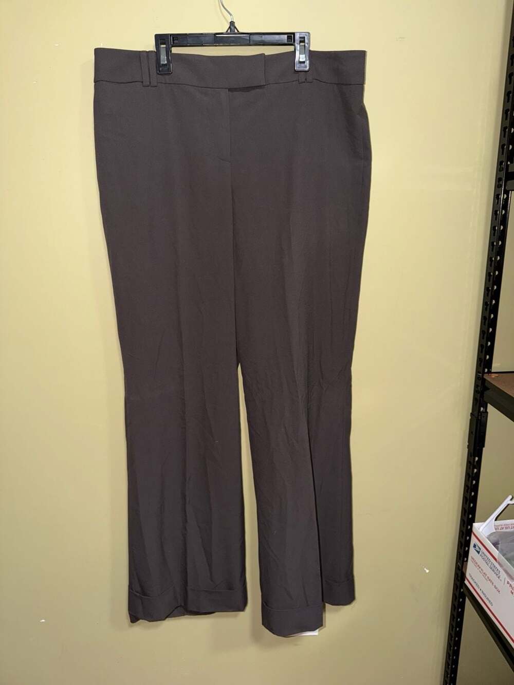 Talbots Women Brown Stretch Dress Pants Size 14